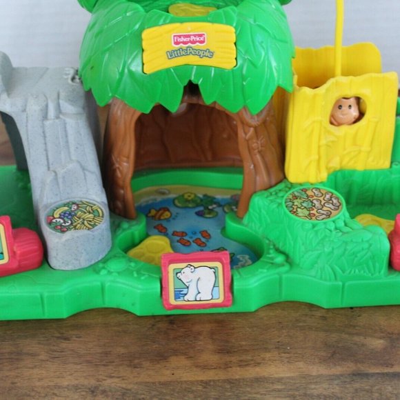 Vintage Fisher Price Little People Zoo Playset Only 2001 Mattel Sounds Working - Picture 4 of 13